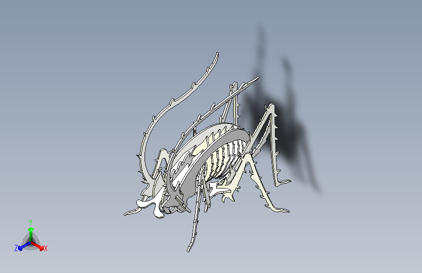 B1000036-蟋蟀，金属拼图金属工艺设计