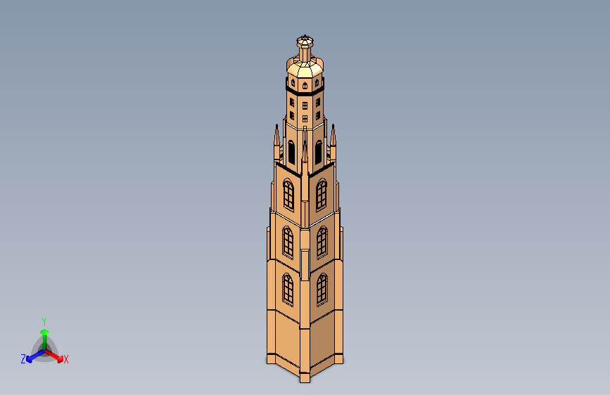 B2000076-塔楼3D模型