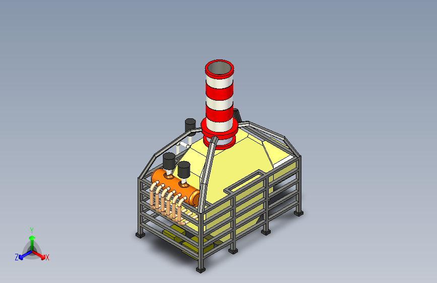 B2000134-发电厂余热回收塔模型