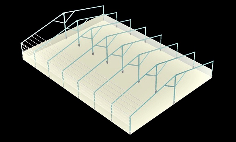 A2000280-仓库或工厂建筑的钢结构