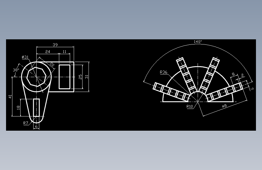 CAD练习题 作业 1-39
