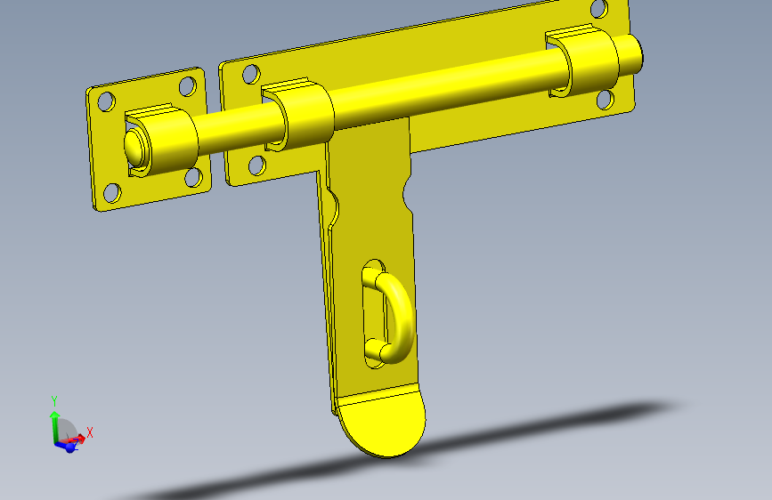 插销门栓装配图1529103