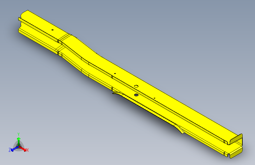 汽车后横梁模型307504