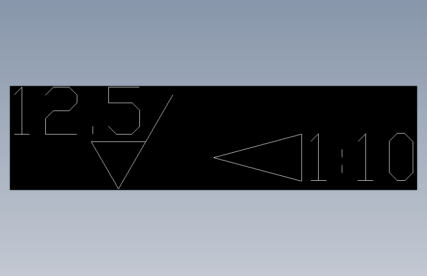 CAD练习题 作业 粗糙度及锥度符号