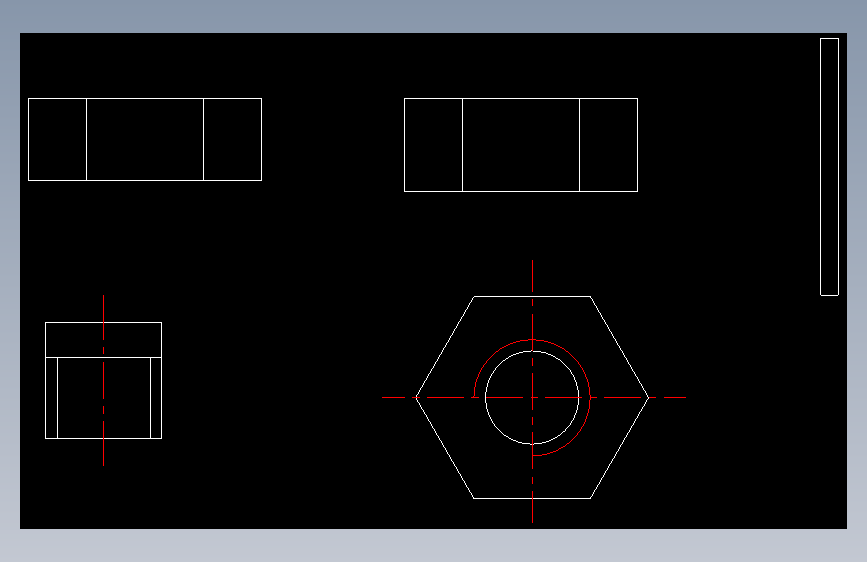 CAD练习题 作业 螺栓连接件