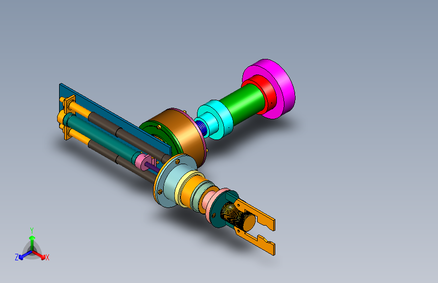 四自由度气动机械手带CAD图813897