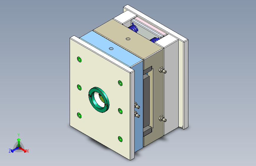 台阶端盖盒盖注塑模具设计图纸1085376