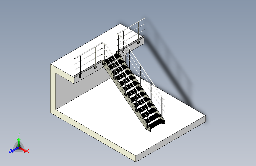 B1000291-钢楼梯 Treppe