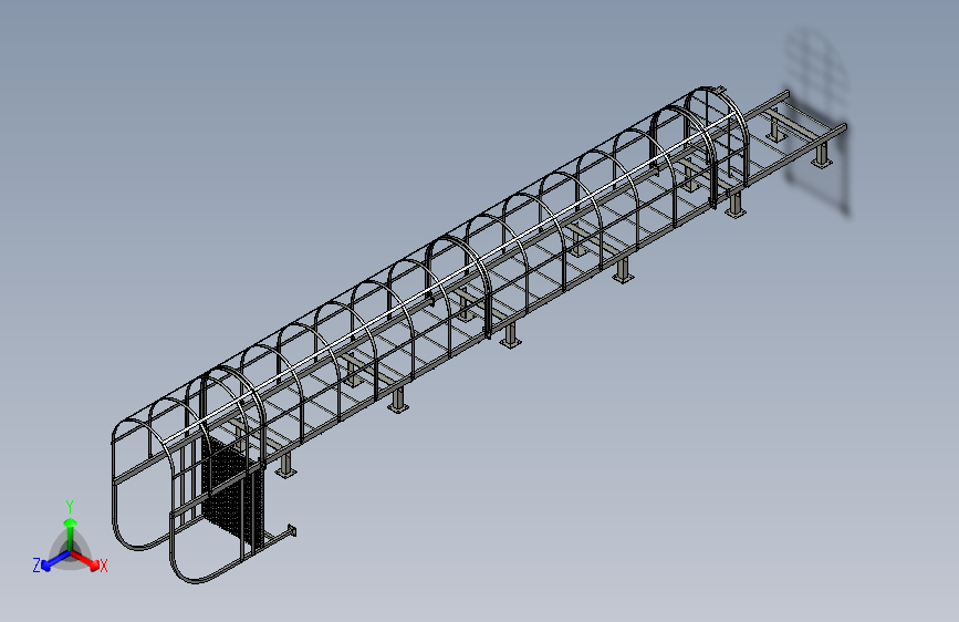 B1000300-工业建筑的消防逃生梯笼梯