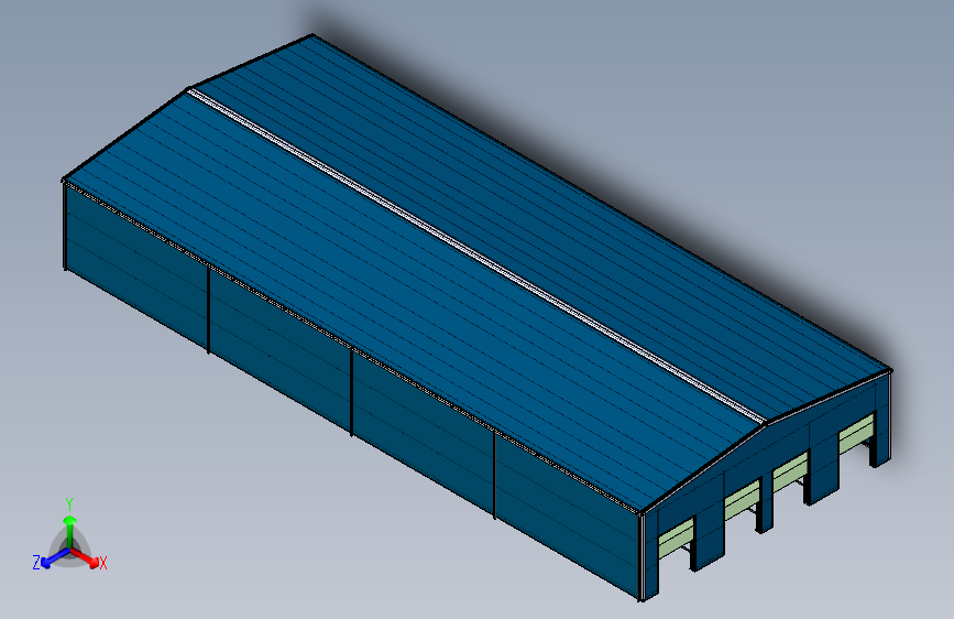 B2000298-仓库由20x50x6米的货架制成