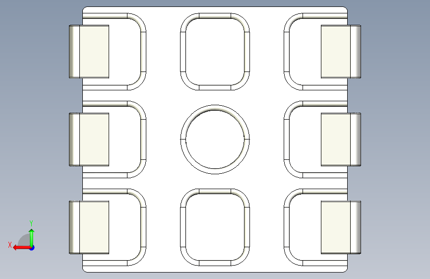 B3000013-5050 6 垫 SMT RGB LED 带内置控制器 背面视图