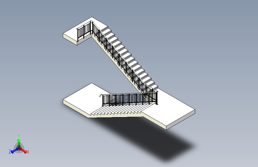 B3000259-带扶手的楼梯