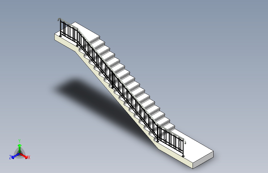 B3000267-带扶手的楼梯