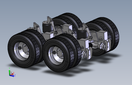 60000lbs气囊悬架 STP格式