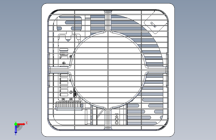 小米空气净化器4lite DIY机箱 俯视图