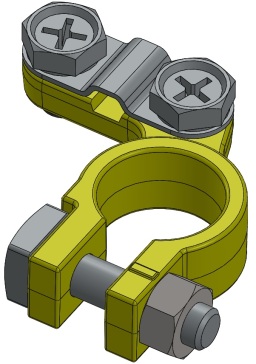 12v+40ah车载蓄电池模型