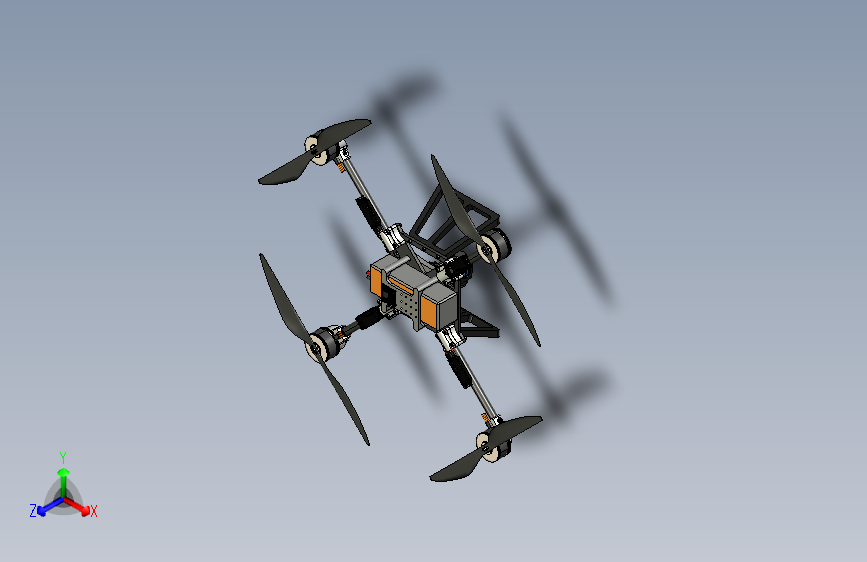 powerline inspection电力巡线无人机3D图纸 STP格式