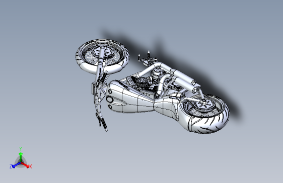 哈雷摩托3D模型