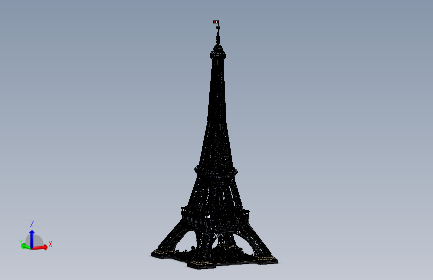 10307埃菲尔铁塔立体拼装  STP格式