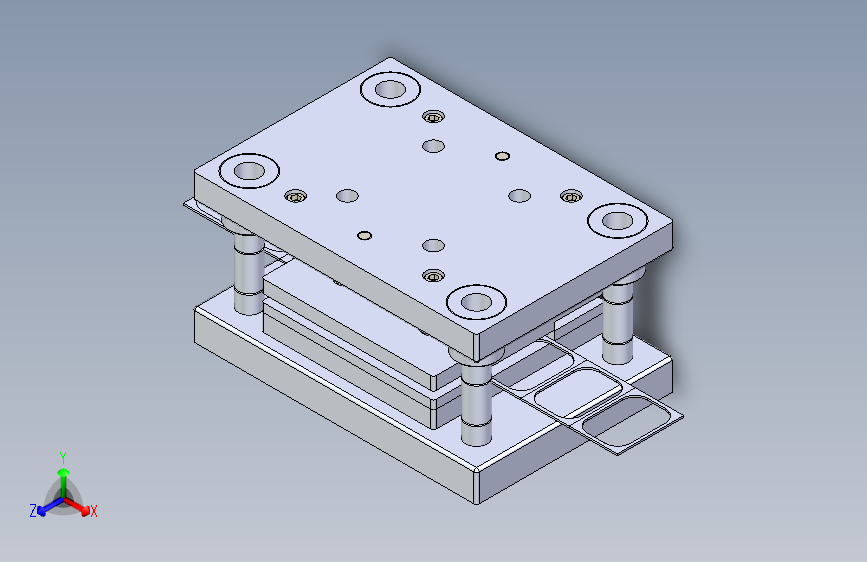 带活动脱料板的模具