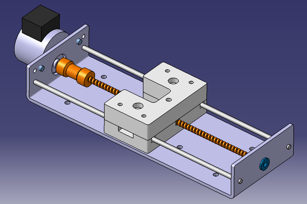 线性螺旋滑块致动器100毫米行程5V-12V DC