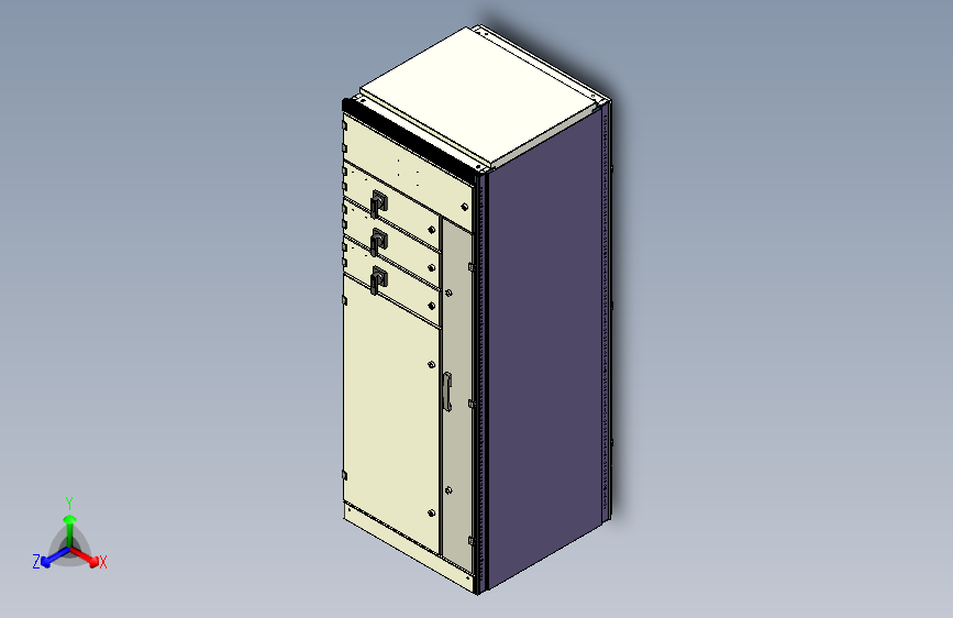 电气成套配电柜-GCS二代固定分隔式抽屉柜型结构图纸-三维--267937-60