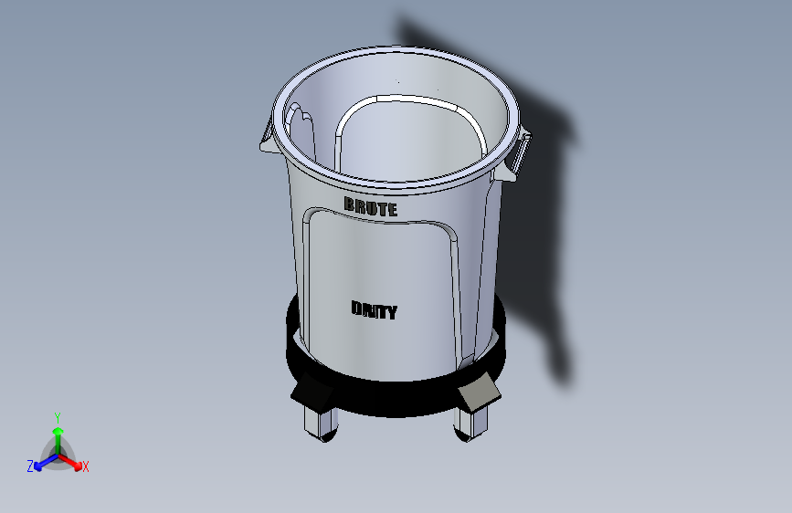 垃圾桶10-gallon-brute-trash-can-with-dolley-