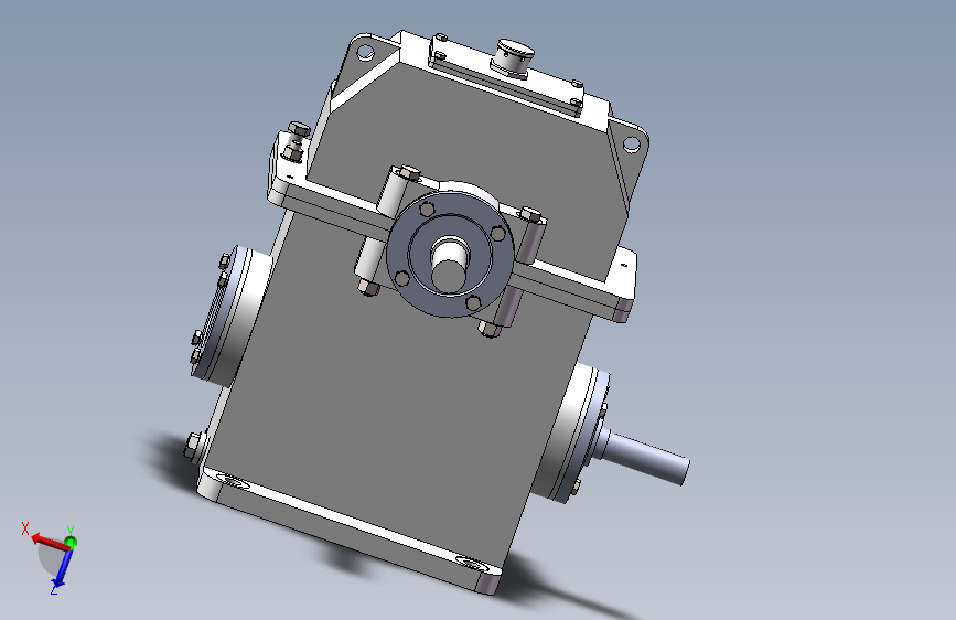 蜗杆减速器课设建模