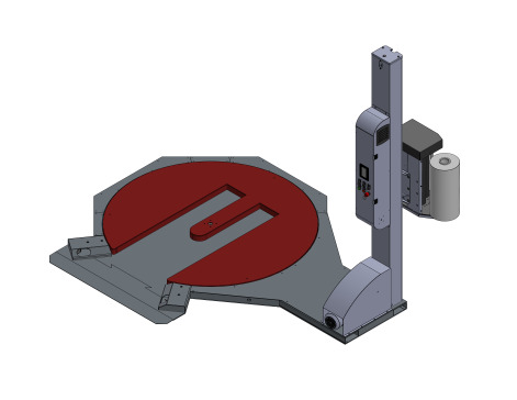 带转盘的自动罩式托盘包装机