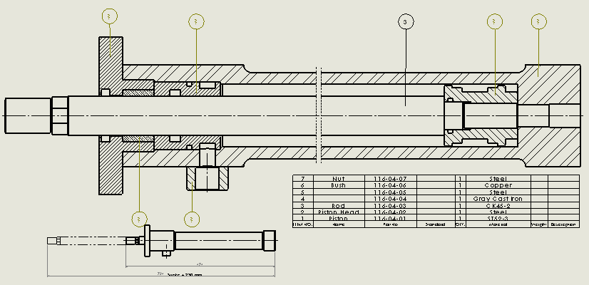 双作用液压缸(紧凑型管(缸)法兰安装)40x25x250mm