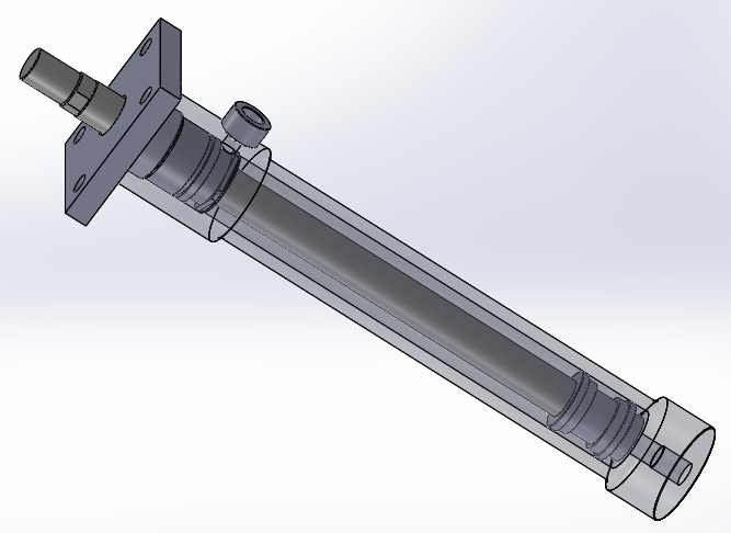 双作用液压缸(紧凑型管(缸)法兰安装)40x25x250mm