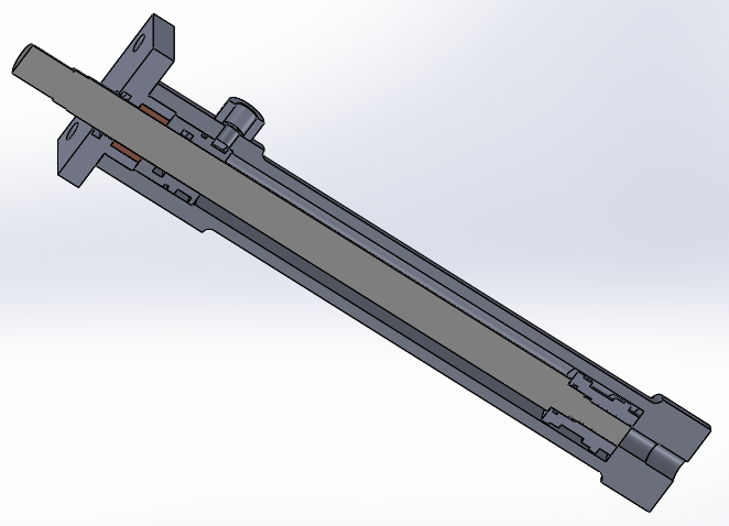 双作用液压缸(紧凑型管(缸)法兰安装)40x25x250mm