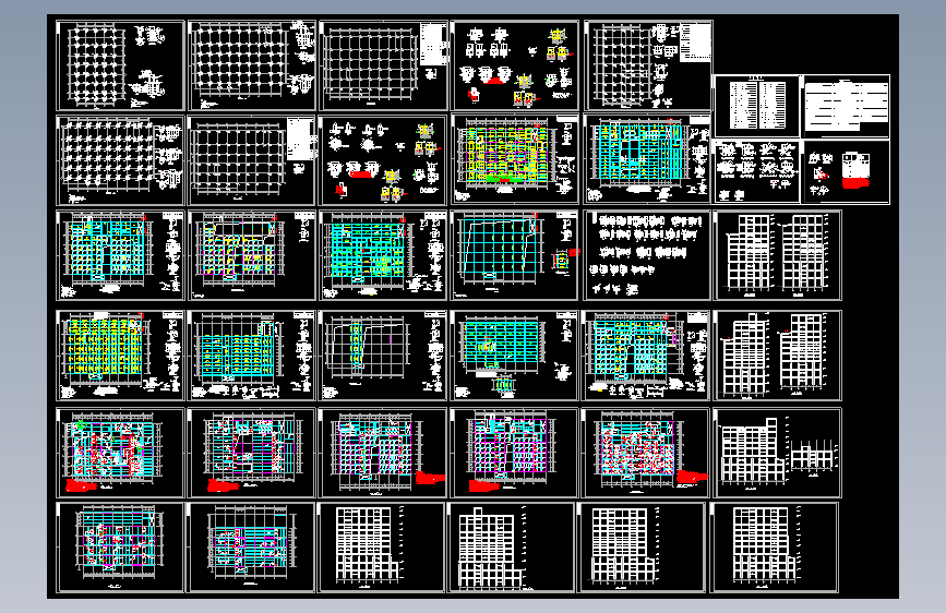 多层钢钢框架饲料车间结构施工图纸