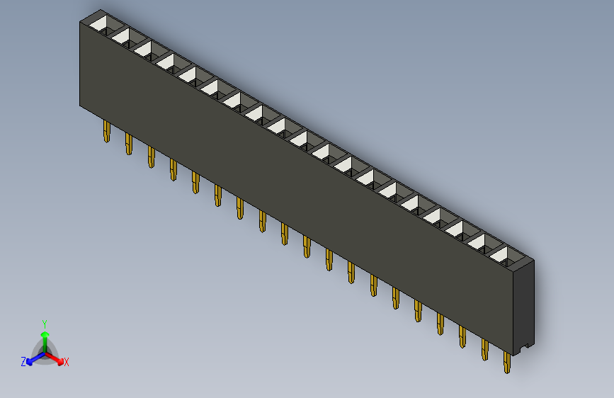 B2000385-母头插针连接器 2.54 毫米 x8  x15  x19 针脚