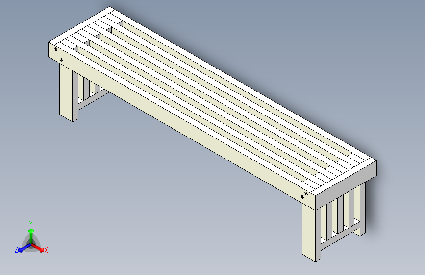 B3000454-2 x 4 长椅