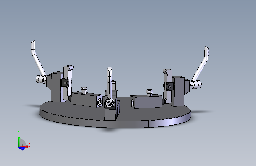 双向夹紧机构工装夹具 STEP+IGS格式
