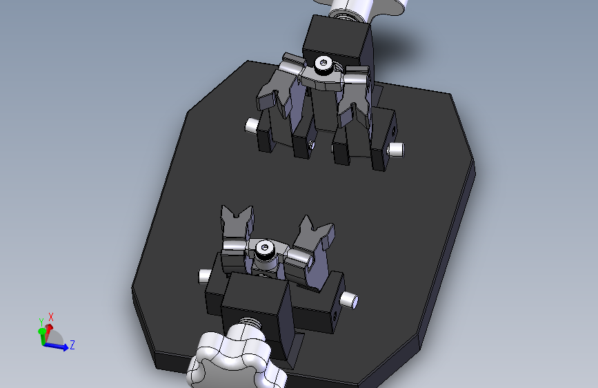 推杆式夹紧器工装夹具 STEP+IGS格式