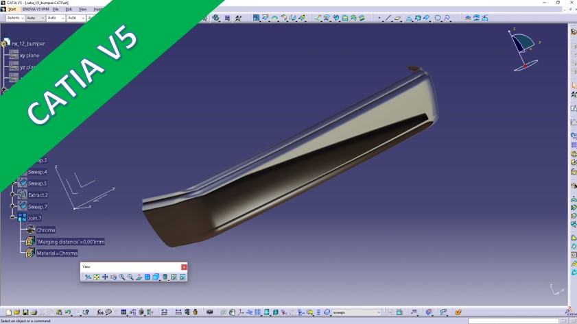 A3000616-后部 - 保险杠 Catia v5  NX 12