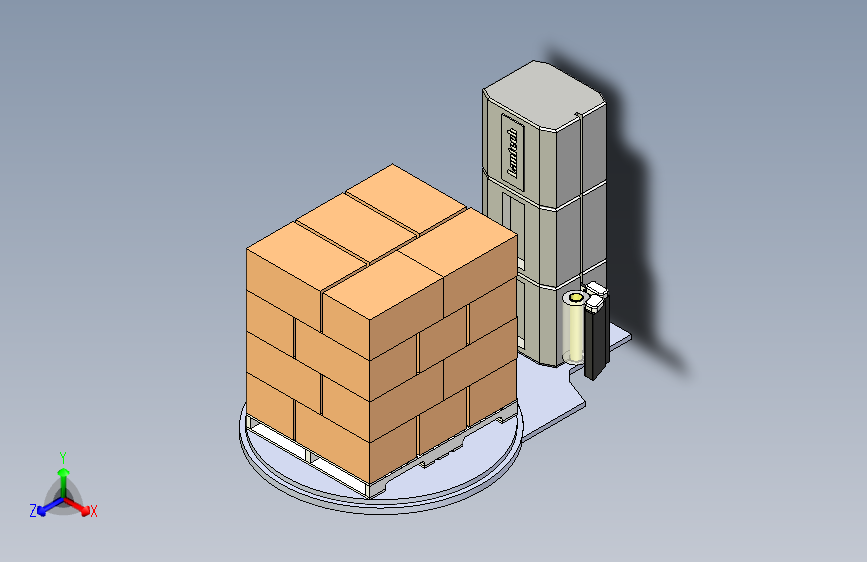 缠绕包装机三维图