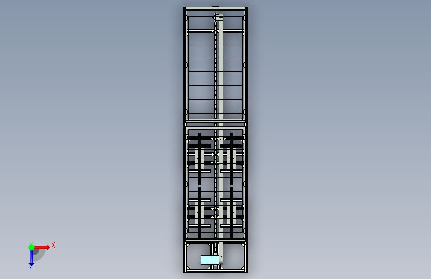 电池包输送线(型号:SSX-1200) 俯视图