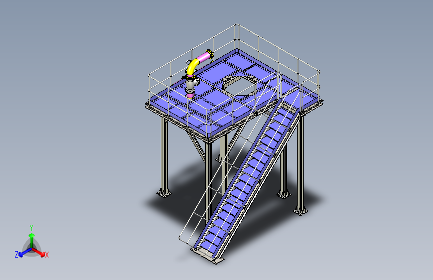 化工流体输送高位操作平台