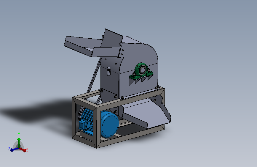 M6456-锤片式粉碎机设计图三维SW2016带参=589824=120