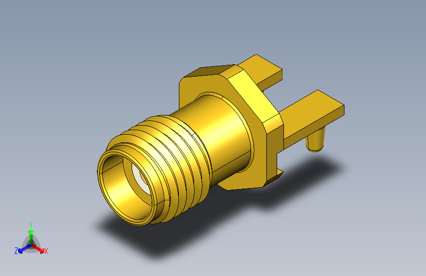 B2000700-2.92mm母板PCB边缘锁连接器，2腿