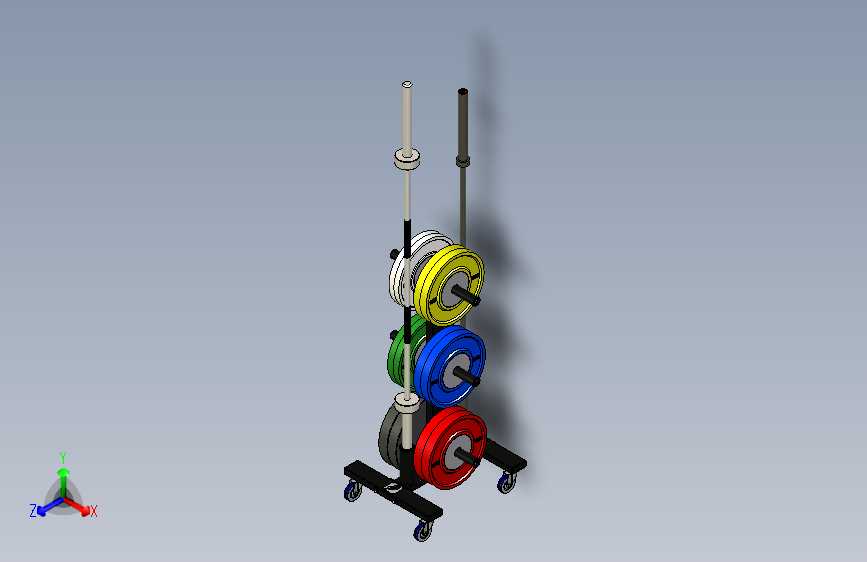 B3000567-健身房垂直保险杠架