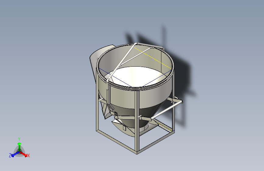 B3000666-混凝土的 pothole混凝土搅拌出料
