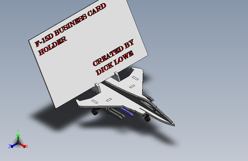 A3000729-F-15D 军用喷气式飞机名片夹，3D拼图