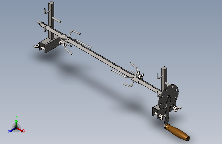 A3000759-带手动驱动的通用转肉叉烧烤架
