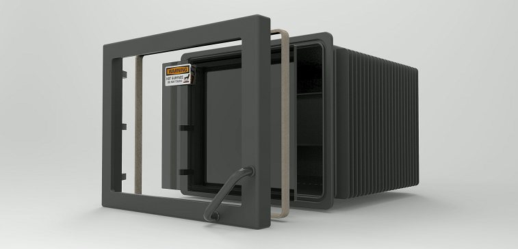 A3000764-铸铁烤箱 - NORDICA 木炉铸铁炉门插件