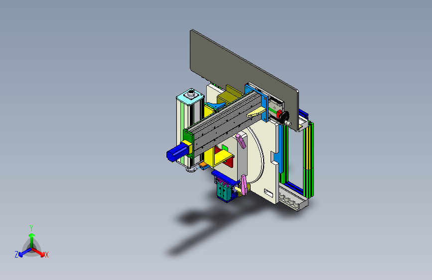 龙门式多轴工件装夹加工单元