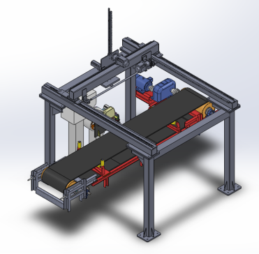 贴标机模型三维+二维